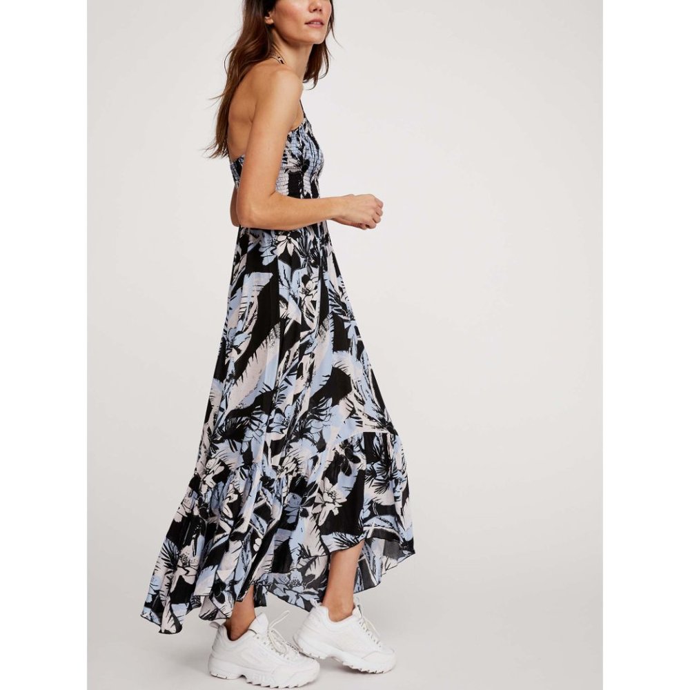 đLAST CHANCEđ NWT Free People Heat Wave Printed Maxi Slip / Black Combo - Picture 5 of 7